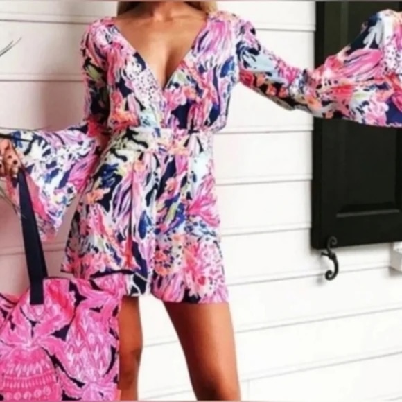 Lilly Pulitzer Pants - Lilly Pulitzer GLORIA Romper in Indigo Sunken Treasure Size 0 ~ HOLY GRAIL!